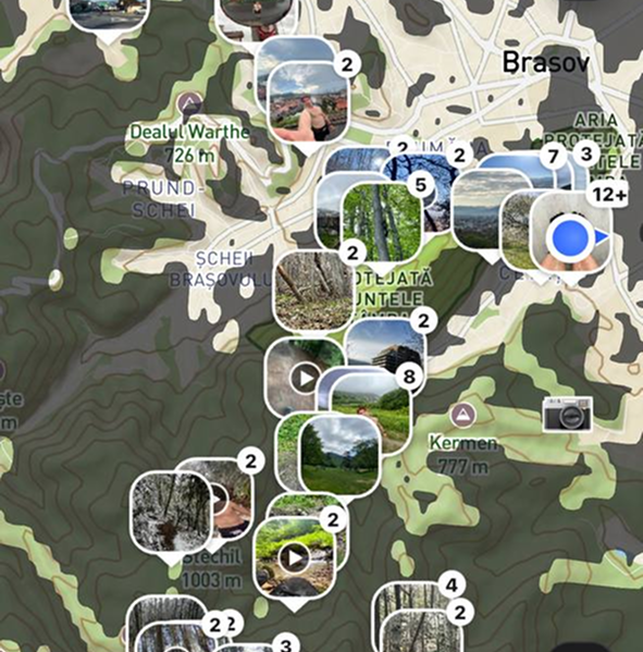Photo memories on the map